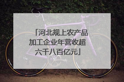 河北规上农产品加工企业年营收超六千八百亿元