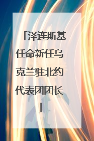 泽连斯基任命新任乌克兰驻北约代表团团长
