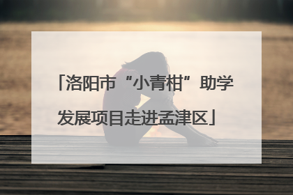 洛阳市“小青柑”助学发展项目走进孟津区