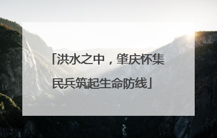 洪水之中，肇庆怀集民兵筑起生命防线