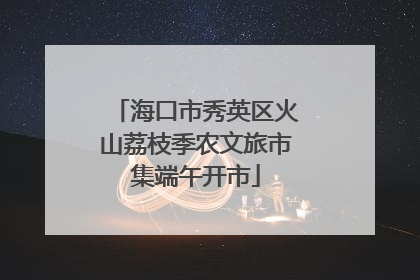 海口市秀英区火山荔枝季农文旅市集端午开市