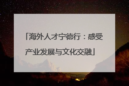 海外人才宁德行：感受产业发展与文化交融