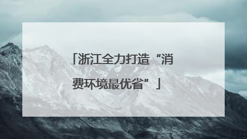 浙江全力打造“消费环境最优省”