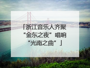 浙江音乐人齐聚“金东之夜”唱响“光南之曲”