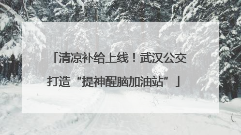 清凉补给上线！武汉公交打造“提神醒脑加油站”