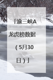 渝三峡A龙虎榜数据（5月30日）