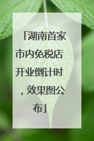 湖南首家市内免税店开业倒计时，效果图公布