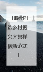 滕州打造乡村振兴齐鲁样板新范式