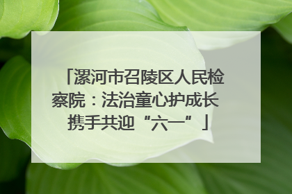 漯河市召陵区人民检察院：法治童心护成长 携手共迎“六一”