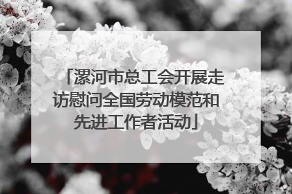 漯河市总工会开展走访慰问全国劳动模范和先进工作者活动