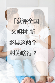 获评全国文明村 新乡县这两个村为啥行？