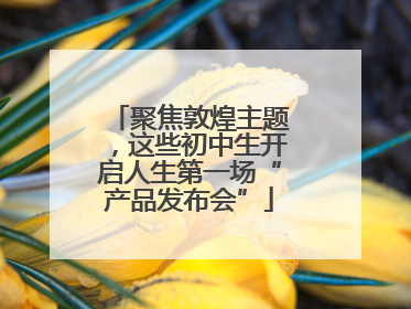 聚焦敦煌主题，这些初中生开启人生第一场“产品发布会”
