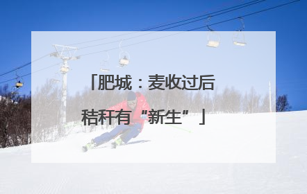 肥城：麦收过后秸秆有“新生”