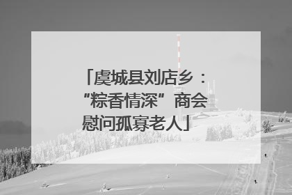 虞城县刘店乡：“粽香情深”商会慰问孤寡老人