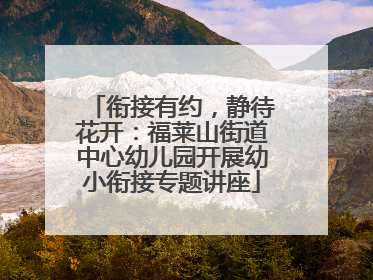 衔接有约，静待花开：福莱山街道中心幼儿园开展幼小衔接专题讲座