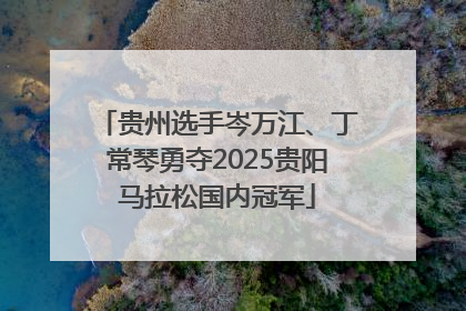 贵州选手岑万江、丁常琴勇夺2025贵阳马拉松国内冠军
