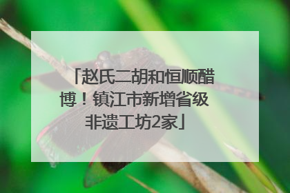 赵氏二胡和恒顺醋博！镇江市新增省级非遗工坊2家