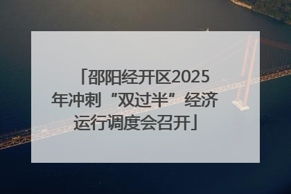 邵阳经开区2025年冲刺“双过半”经济运行调度会召开