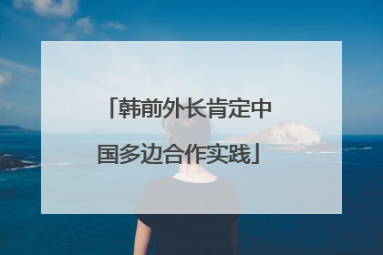 韩前外长肯定中国多边合作实践