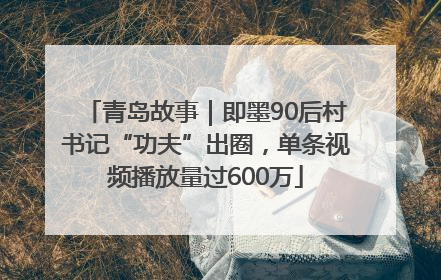 青岛故事｜即墨90后村书记“功夫”出圈，单条视频播放量过600万