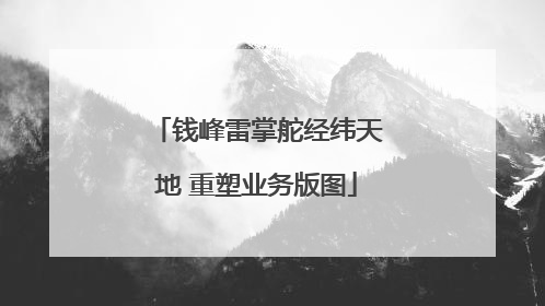 钱峰雷掌舵经纬天地 重塑业务版图