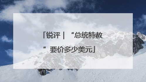 锐评｜“总统特赦”要价多少美元