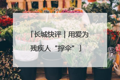 长城快评｜用爱为残疾人“撑伞”
