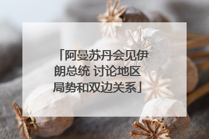 阿曼苏丹会见伊朗总统 讨论地区局势和双边关系