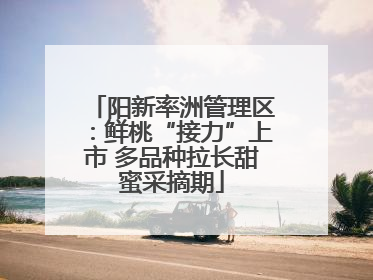 阳新率洲管理区：鲜桃“接力”上市 多品种拉长甜蜜采摘期