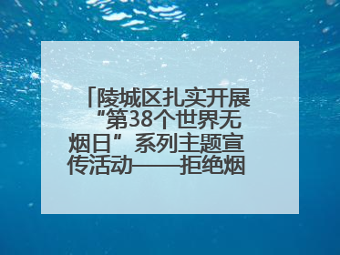 陵城区扎实开展“第38个世界无烟日”系列主题宣传活动——拒绝烟草诱惑 对第一支烟说不