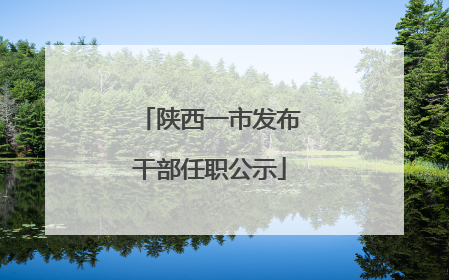 陕西一市发布干部任职公示