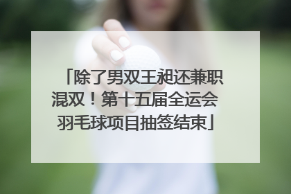 除了男双王昶还兼职混双！第十五届全运会羽毛球项目抽签结束