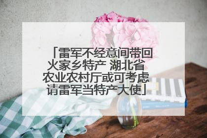 雷军不经意间带回火家乡特产 湖北省农业农村厅或可考虑请雷军当特产大使