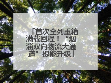 首次全列重箱满载回程！“烟淄双向物流大通道”提能升级