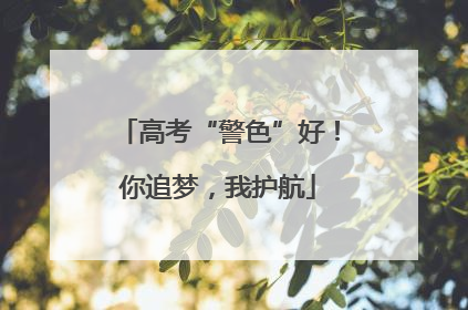 高考“警色”好！你追梦，我护航