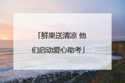 鲜果送清凉 他们启动爱心助考