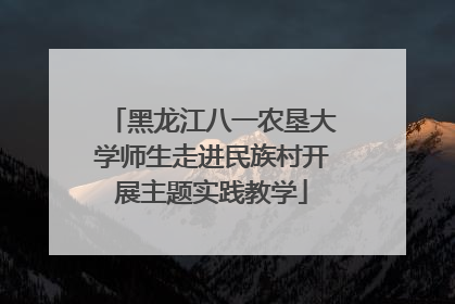 黑龙江八一农垦大学师生走进民族村开展主题实践教学
