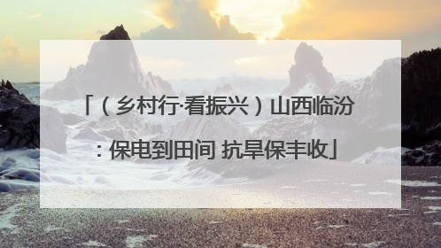 （乡村行·看振兴）山西临汾：保电到田间 抗旱保丰收