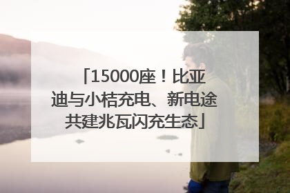 15000座！比亚迪与小桔充电、新电途共建兆瓦闪充生态