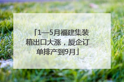1—5月福建集装箱出口大涨，厦企订单排产到9月