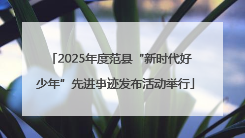 2025年度范县“新时代好少年”先进事迹发布活动举行