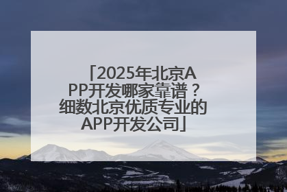 2025年北京APP开发哪家靠谱？细数北京优质专业的APP开发公司