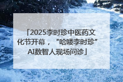 2025李时珍中医药文化节开幕，“哈喽李时珍”AI数智人现场问诊