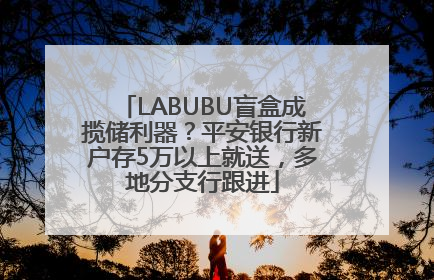 LABUBU盲盒成揽储利器？平安银行新户存5万以上就送，多地分支行跟进
