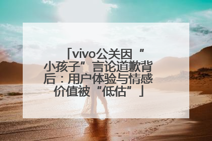 vivo公关因“小孩子”言论道歉背后：用户体验与情感价值被“低估”
